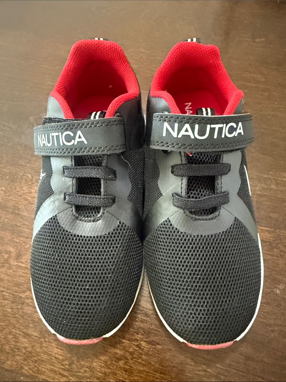 Nautica Kids Black Sneakers with Red Lining
